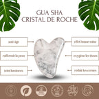 Gua Sha en cristal de roche – Pureté et éclat du visage