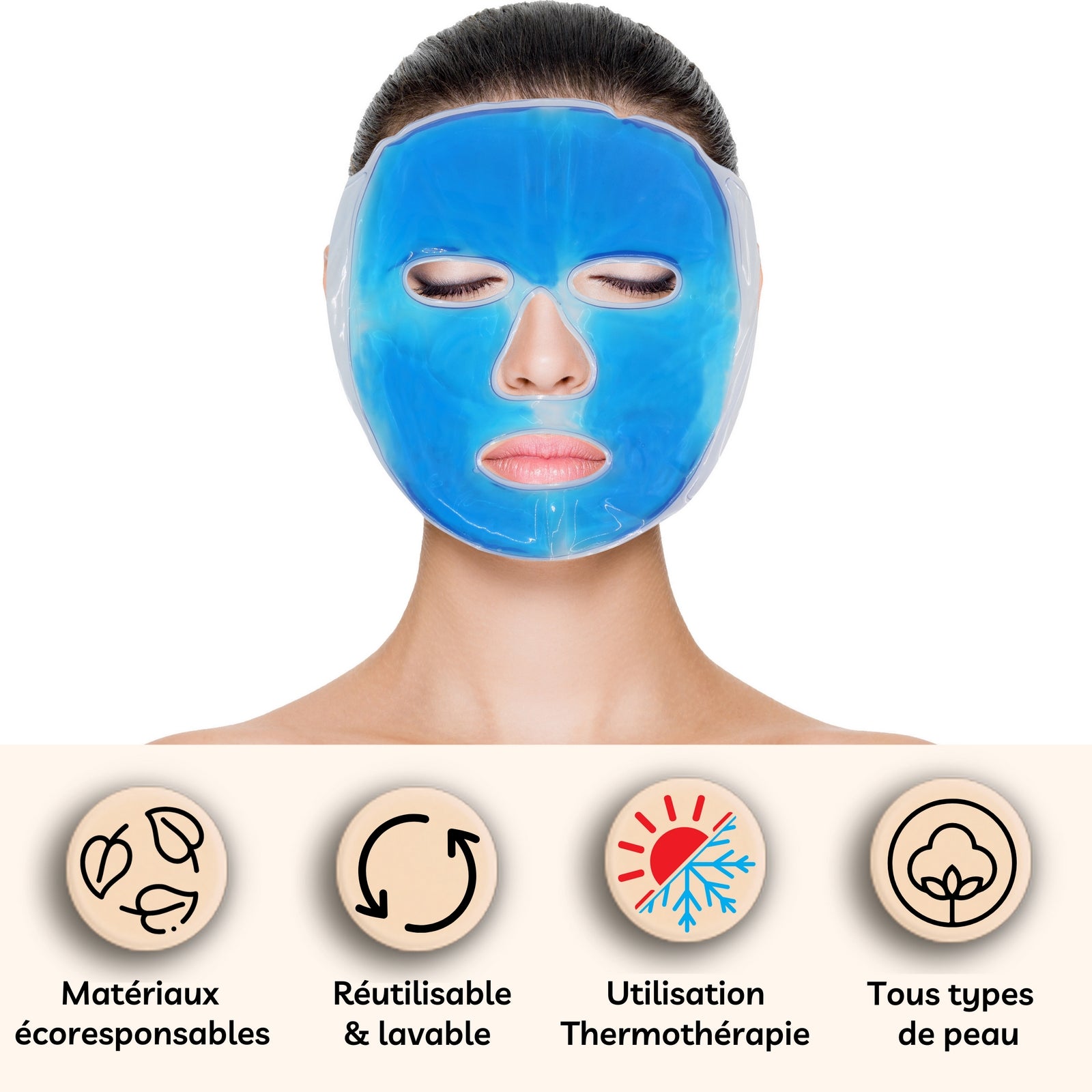 Masque Gel Visage ThermoConfort – Soin Chaud & Froid
