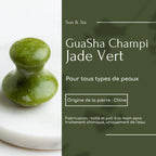 Champi Gua Sha en jade vert – Éclat et détente du visage