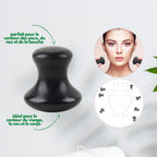 Champi Gua Sha en serpentine noire – Relaxation et détente