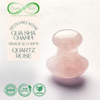 Champi Gua Sha en quartz rose – Éclat et détente du visage