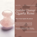 Champi Gua Sha en quartz rose – Éclat et détente du visage