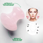 Champi Gua Sha en quartz rose – Éclat et détente du visage