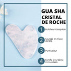 Gua Sha en cristal de roche – Pureté et éclat du visage