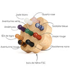 Brosse en fleur 9 points au cuir chevelu – Massage et vitalité