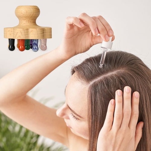 Brosse en fleur 9 points au cuir chevelu – Massage et vitalité