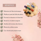 Brosse en fleur 9 points au cuir chevelu – Massage et vitalité