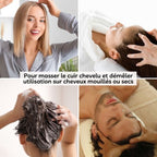 Brosse en fleur 9 points au cuir chevelu – Massage et vitalité