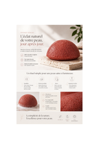 Éponge Konjac à l'Argile Rouge