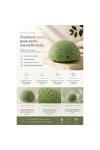 Éponge Konjac au thé vert