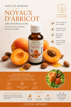 Huile de noyau d'abricot Bio 30ml