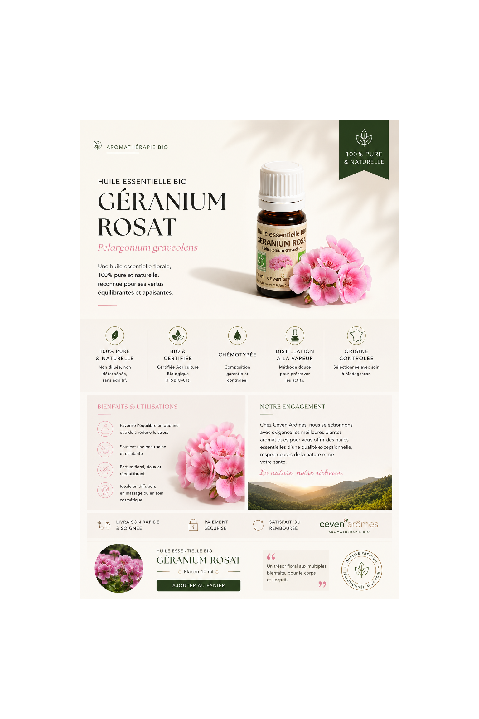 Géranium Rosat Bio 10ml