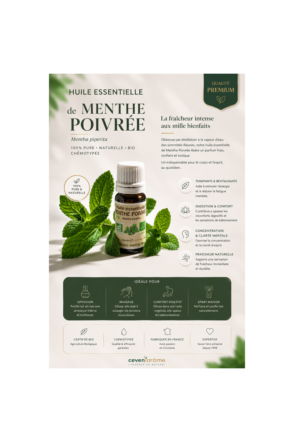 Menthe Poivrée Bio 10ml