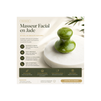 Champi Gua Sha en jade vert