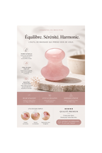 Champi Gua Sha en quartz rose