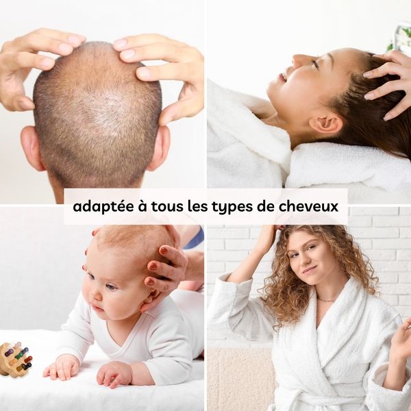 Brosse en fleur 9 points au cuir chevelu – Massage et vitalité