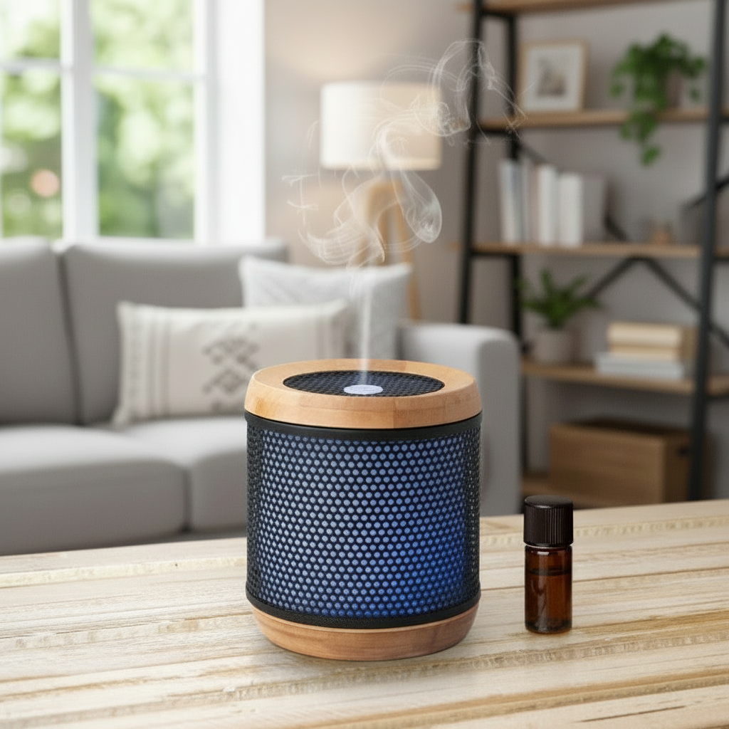 Diffuseur Ultrasonique Audelia – Huiles Essentielles, Brume & Lumière Apaisante