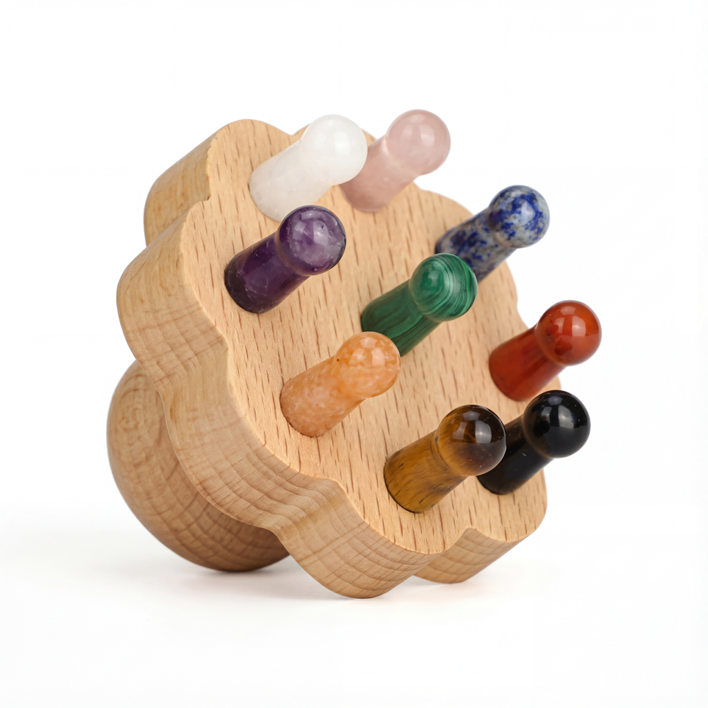 Brosse en fleur 9 points au cuir chevelu – Massage et vitalité