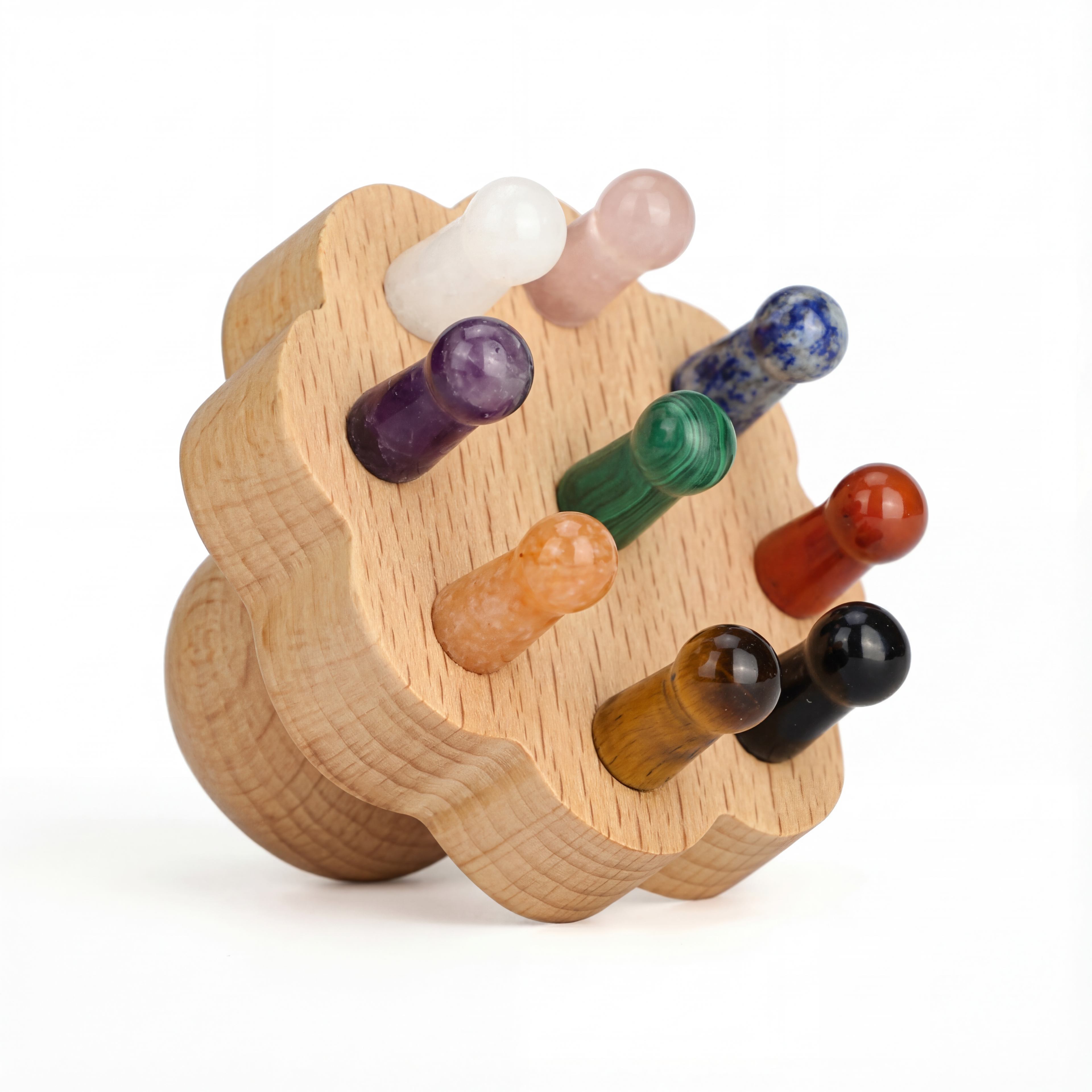 Brosse en fleur 9 points au cuir chevelu – Massage et vitalité